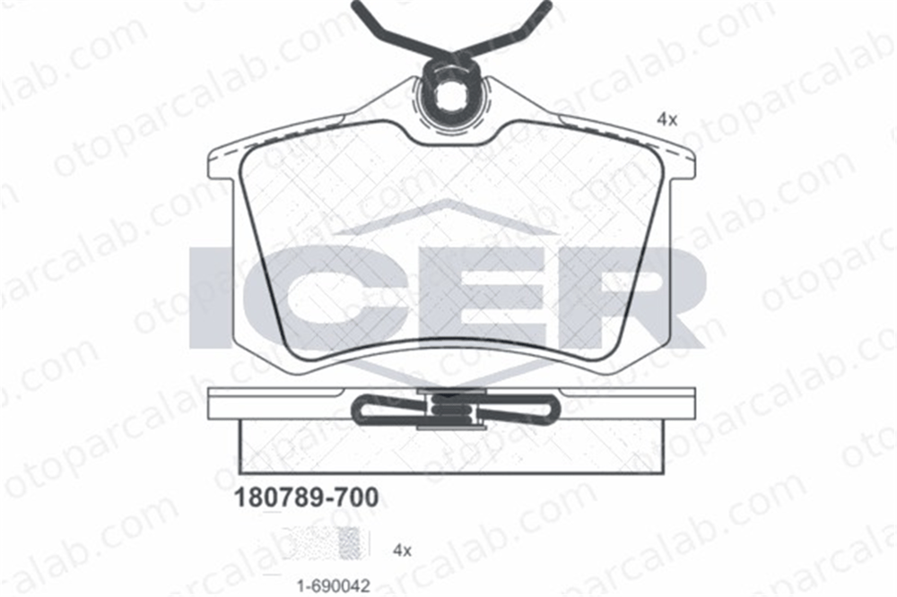 AYD 60099BA Fren Disk Balata Arka AUDI A6 C5 Avant A6 C5 191615415A 191698451