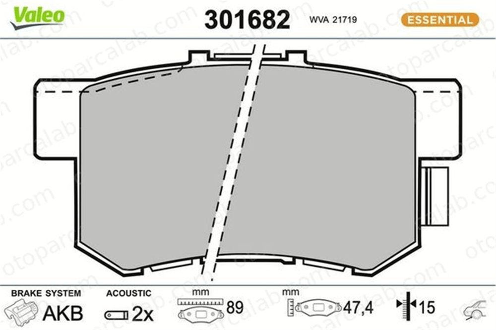 AYD 60167BA Fren Disk Balata Arka SUZUKI SX4 HONDA ACCORD V 6430S0AJ00 71750931