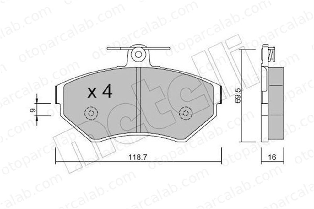AYD 60178AB Fren Disk Balata Ön SEAT INCA VW CADDY II MPV 6N0698151B 6N0698151A