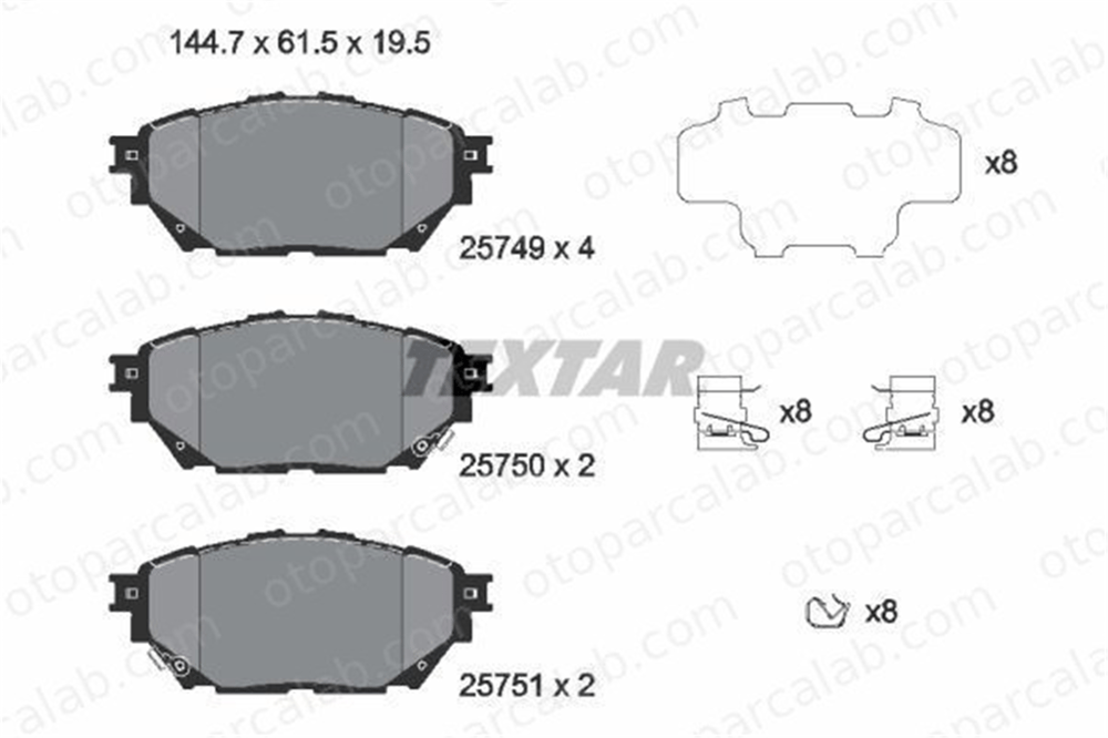 AYD 60208BA Fren Disk Balata Ön FUSO (MITSUBISHI) CANTER CANTER VII MK585738 ML225279
