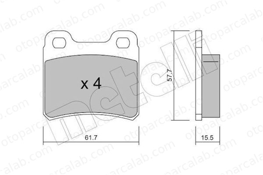 AYD 60283A Fren Disk Balata Arka OPEL VECTRA A VECTRA A Hatchback 1605877 1605728