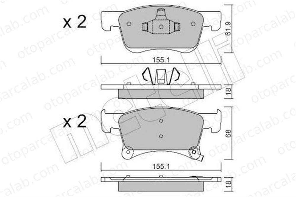 AYD 60289BA Fren Disk Balata Ön OPEL CORSA E ADAM 1605281 95517029