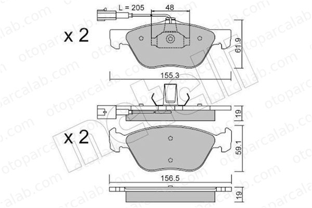 AYD 60291A Fren Disk Balata Ön ALFA ROMEO SPIDER 155 9948476 71713143