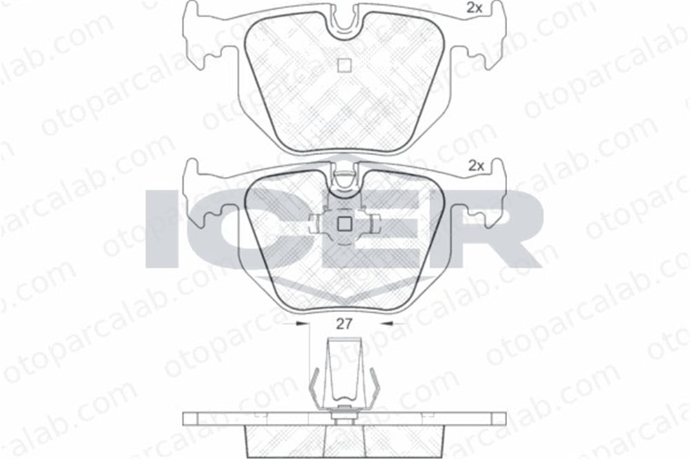 AYD 60305A Fren Disk Balata Arka BMW X3 7 34211162862 34211163324