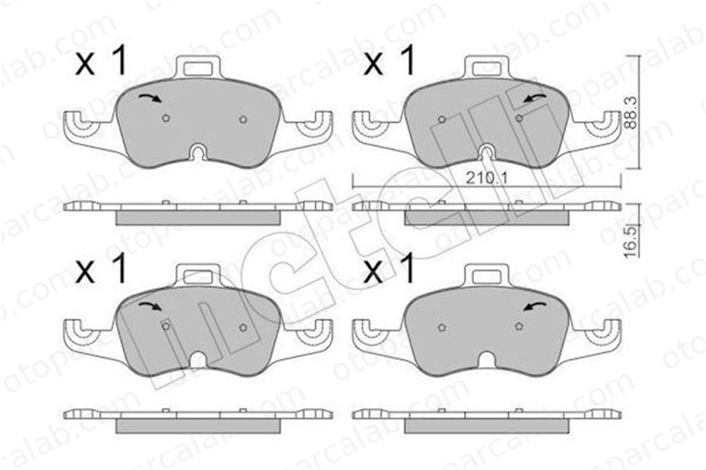 AYD 60381B Fren Disk Balata Ön AUDI TT TT Roadster 8S0698151 8S0698151A