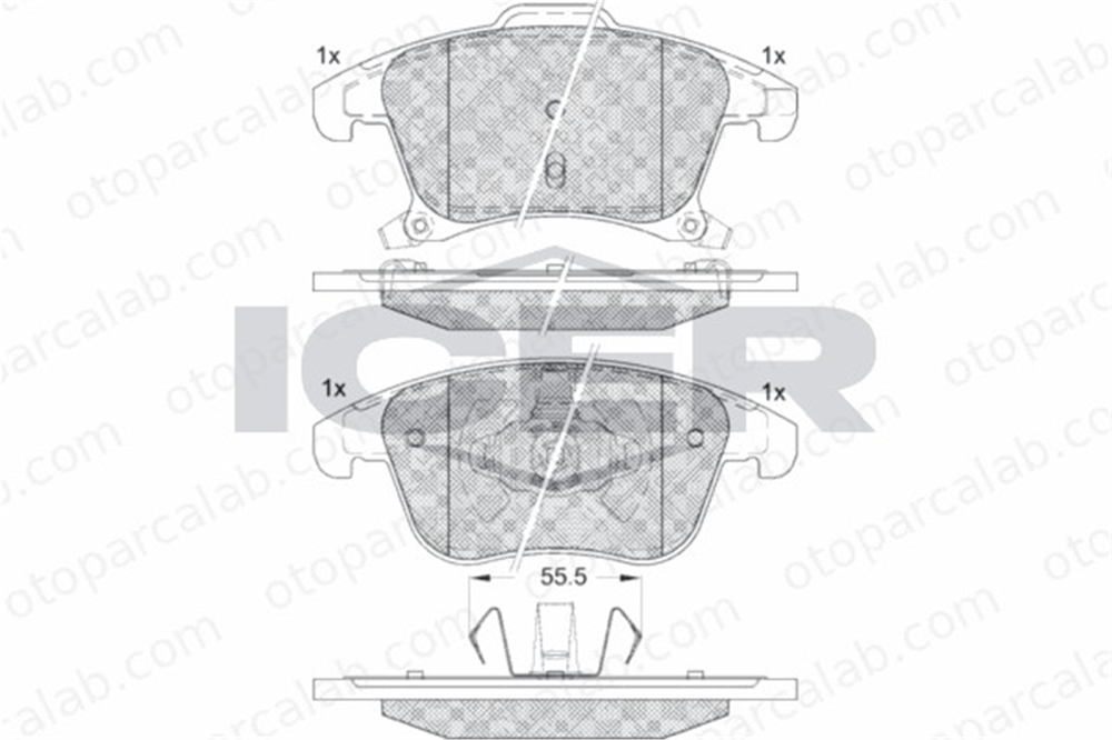 AYD 60387AA Fren Disk Balata Ön FORD MONDEO V Turnier MONDEO V Hatchback 2289501 1860105