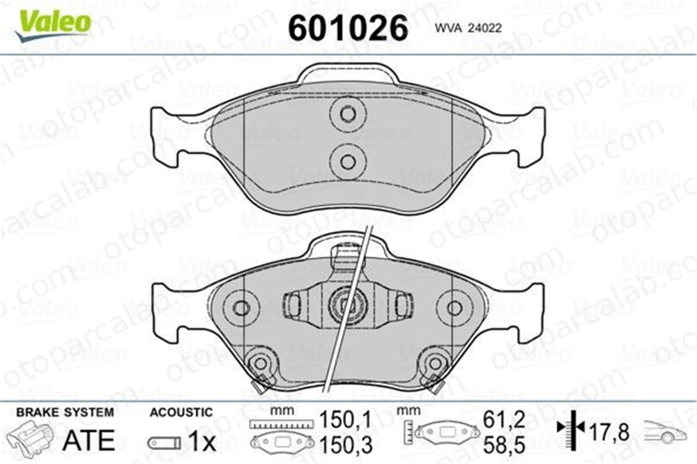 AYD 60440AA Fren Disk Balata Ön TOYOTA YARIS DAIHATSU CHARADE VIII 44650D050 44650D050000