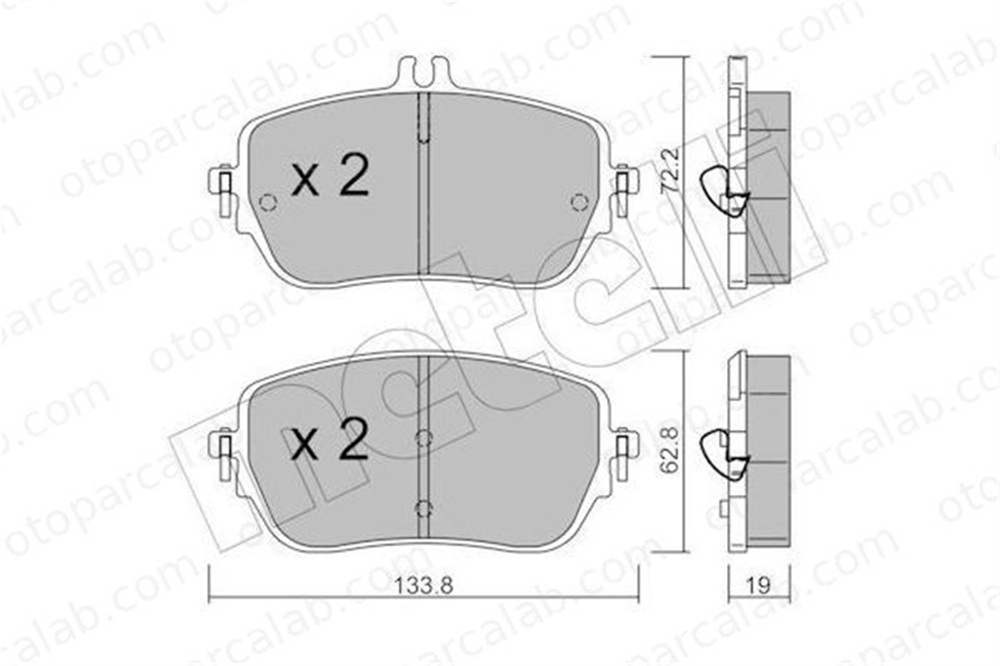 AYD 60444AA Fren Disk Balata Ön MERCEDES-BENZ A-SERISI B-SERISI Sports Tourer A0004206902 4205103