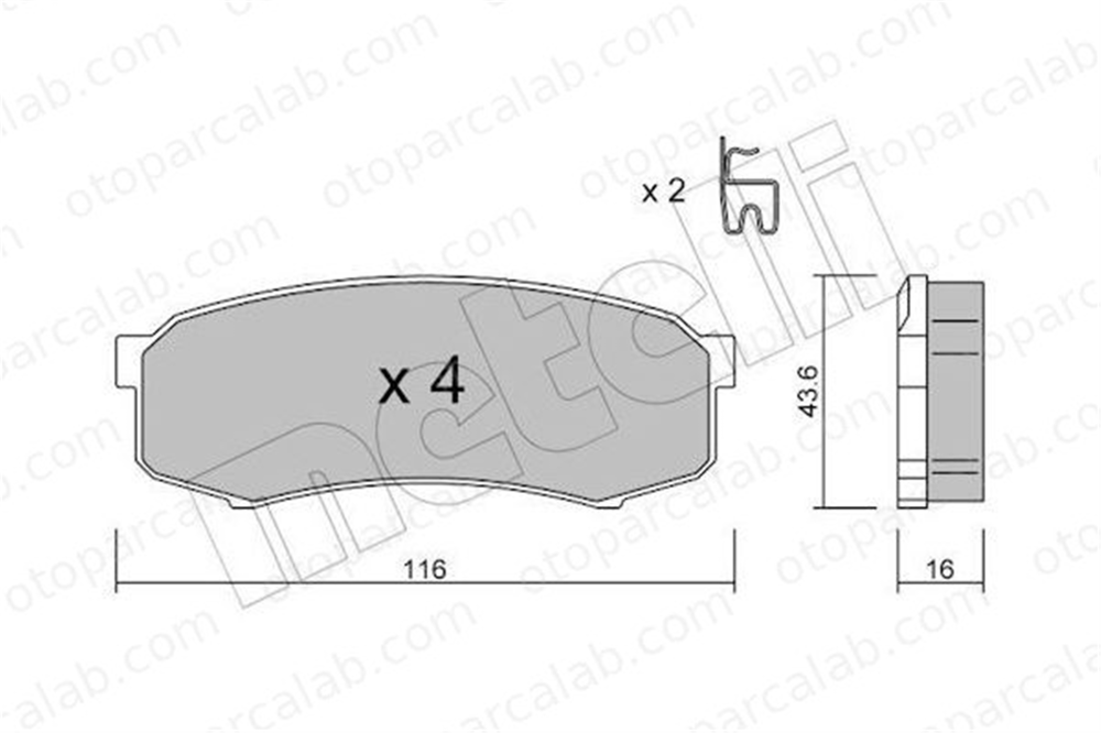 AYD 60459B Fren Disk Balata Arka TOYOTA LAND CRUISER PRADO LAND CRUISER 80 446660010 449260010