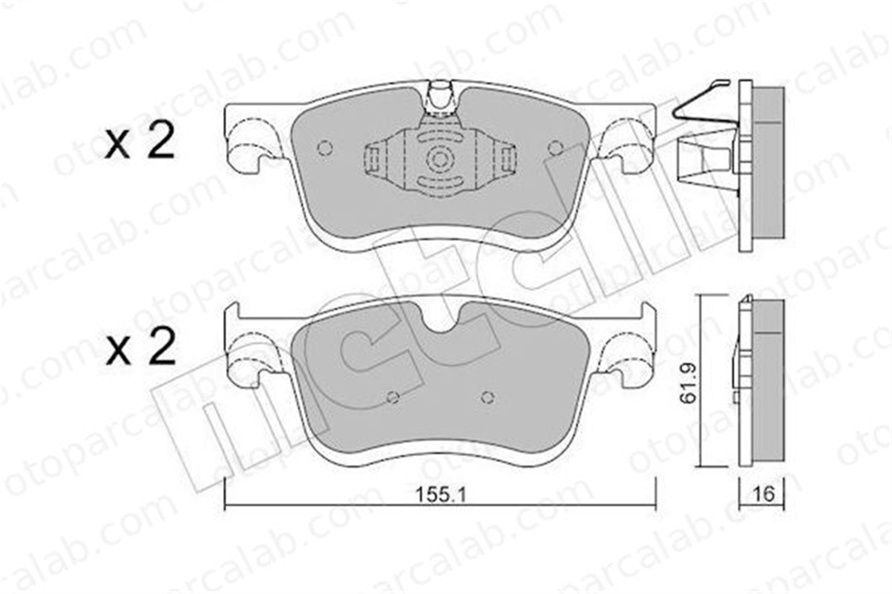 AYD 60461A Fren Disk Balata Ön PEUGEOT PARTNER Kasa/büyük limuzin CITROËN BERLINGO Kasa/büyük limuzin 1678168580 SU001A8946