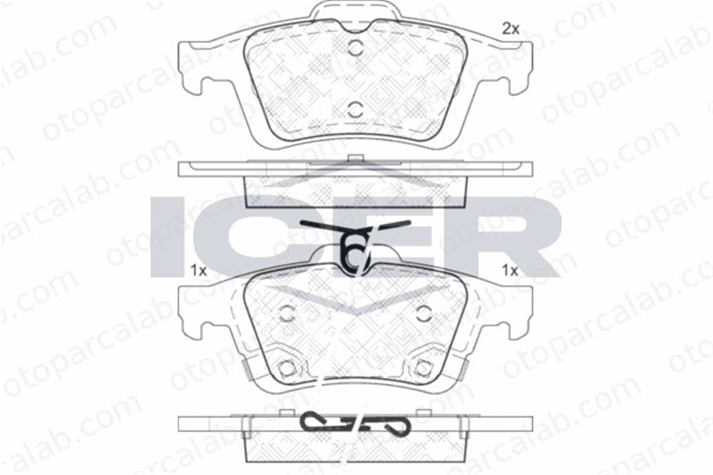 AYD 60475A Fren Disk Balata Arka VOLVO V50 S40 II 1936698 2019129
