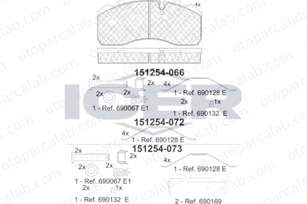 AYD 60565B Fren Disk Balata Ön MAN F90 MERCEDES-BENZ AROCS 98102930 2909329095