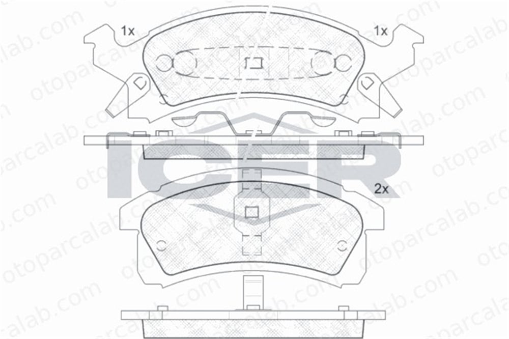 AYD 60597B Fren Disk Balata Ön CHEVROLET BERETTA Coupe CORSICA 12370005 12510005