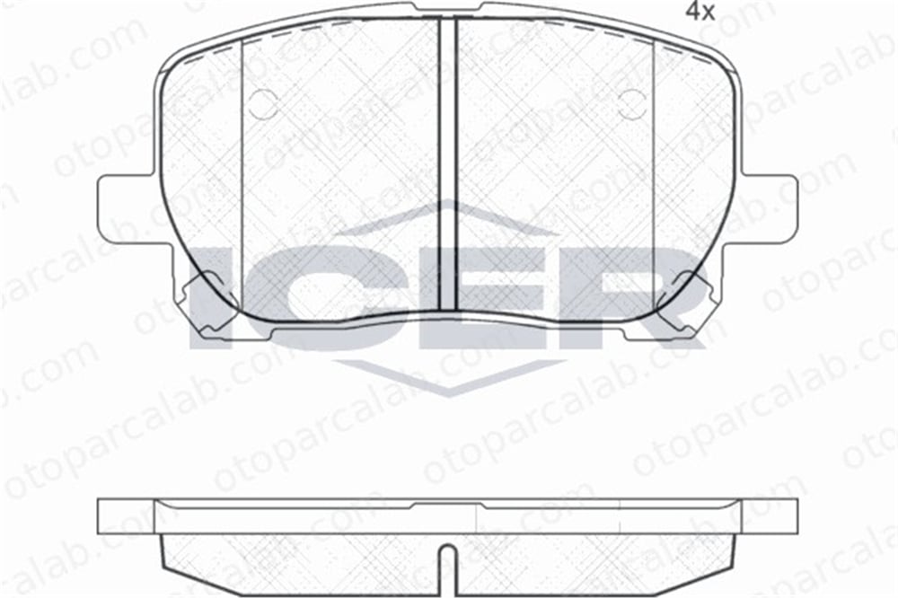 AYD 60601A Fren Disk Balata Ön TOYOTA AVENSIS VERSO MATRIX 88972092 88972096