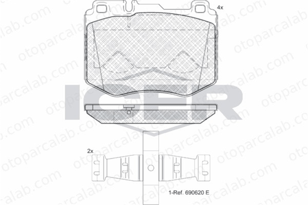 AYD 60669A Fren Disk Balata Ön MERCEDES-BENZ E-SERISI C-SERISI 420810064 420800064
