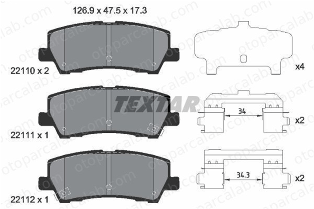 AYD 60693A Fren Disk Balata Arka FORD USA MUSTANG Coupe MUSTANG Convertible FR3C2M007AD 1936688