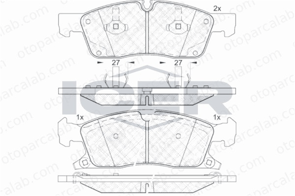 AYD 60702A Fren Disk Balata Ön JEEP GRAND CHEROKEE IV MERCEDES-BENZ GLE K68052369AC 68052369AB