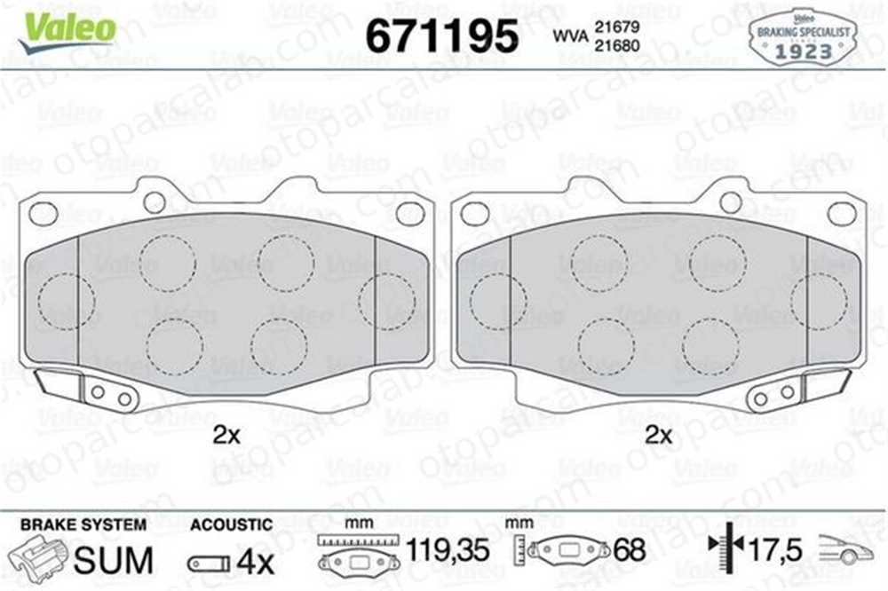 AYD 60855A Fren Disk Balata Ön TOYOTA HILUX VI Pick-up 446504060 04465-04060
