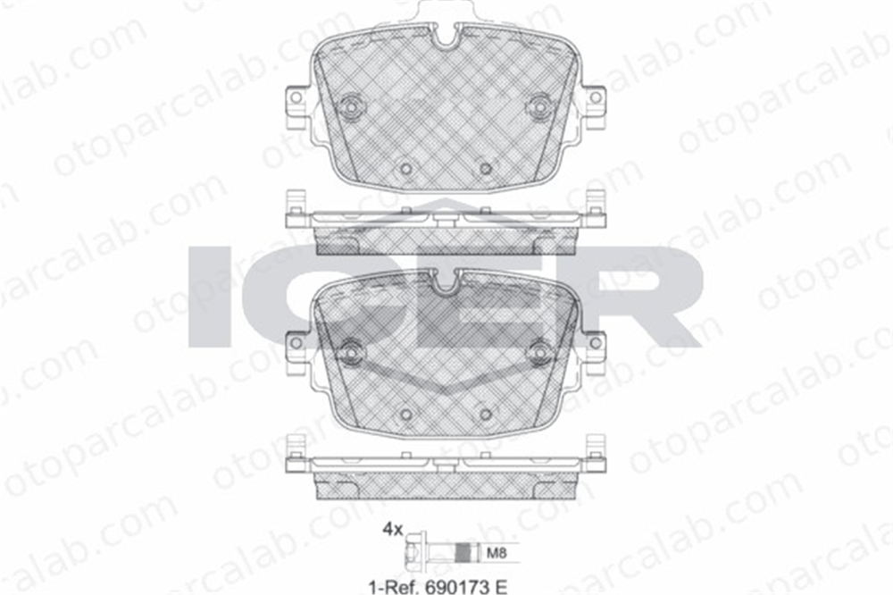 AYD 60873A Fren Disk Balata Arka AUDI Q7 A6 C8 4M0698451AE 4M0698451AH