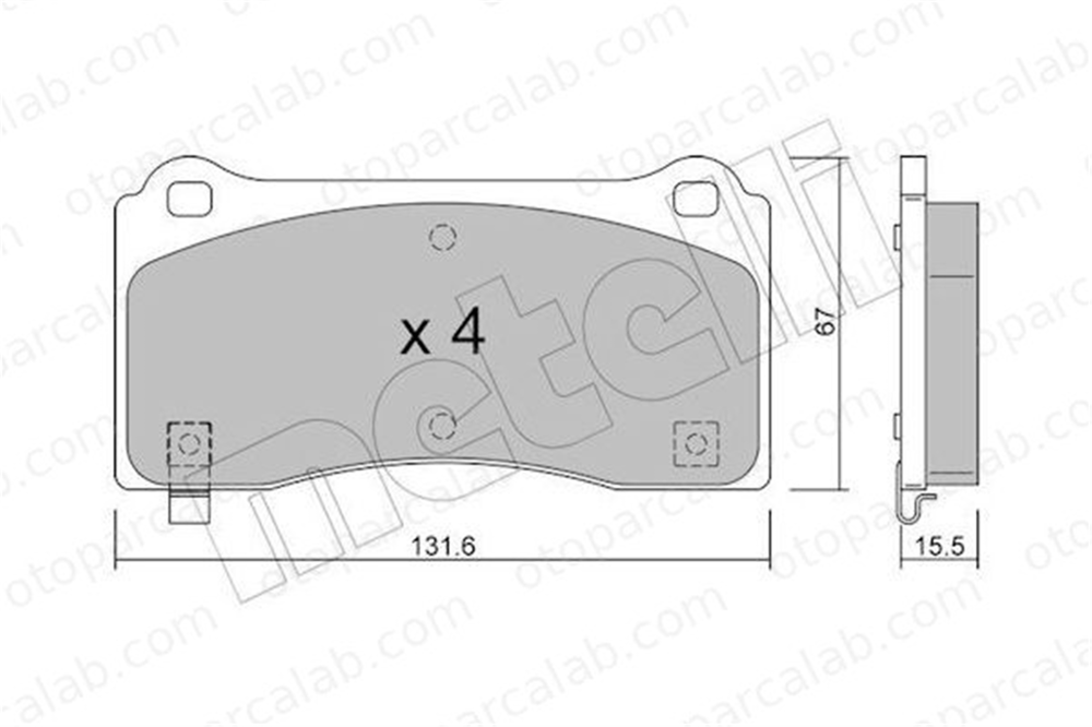 AYD 60896A Fren Disk Balata Ön TESLA MODEL 3 MODEL Y 800824000A 800824000B