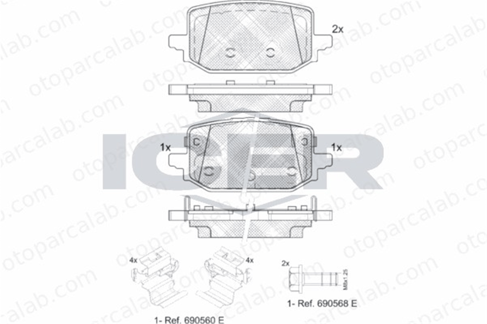 AYD 60898A Fren Disk Balata Arka FORD ESCORT I ESCORT II 440604785R 4406000Q4A