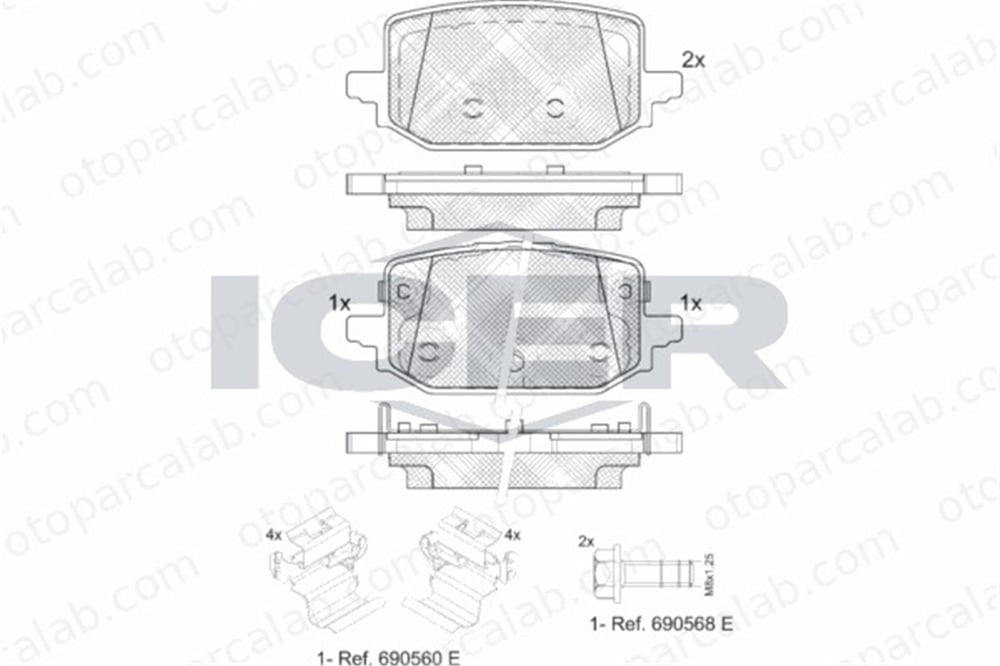 AYD 60898B Fren Disk Balata Arka FORD ESCORT I ESCORT II 440604785R 4406000Q4A
