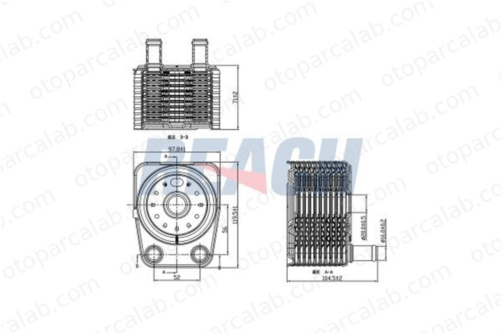 BARCHA 038117021B Motor Yağ Soğutucu VW PASSAT B6 Variant AUDI A3 38117021A 38117021B