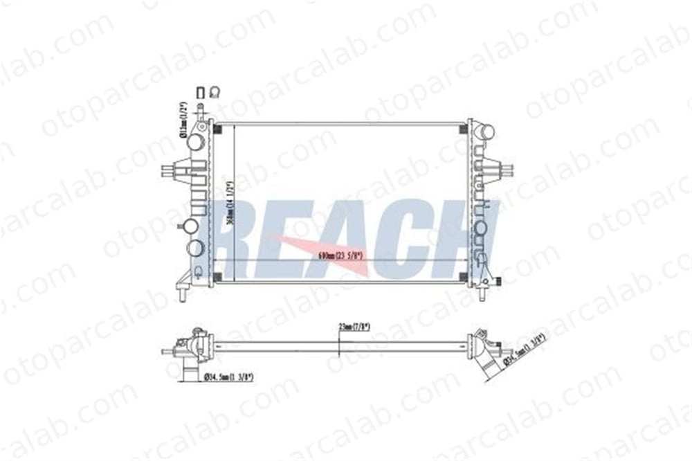 BEHR CR 227 000P Su Radyatörü OPEL ASTRA G Station wagon ZAFIRA A MPV 1300214 1300189