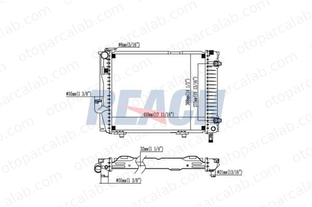 BEHR CR 257 000S Su Radyatörü MERCEDES-BENZ 124 Sedan 124 T-Model A1245001503 1245001403