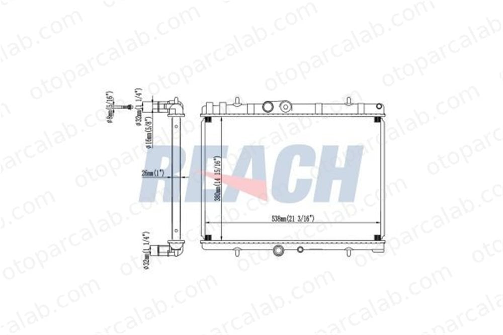 BEHR CR 32 000S Su Radyatörü PEUGEOT 407 407 SW 1330J8 1330H0