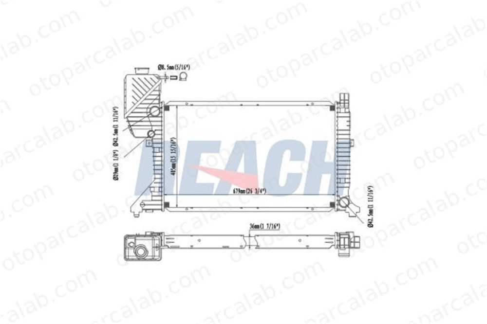 BEHR CR 697 000P Su Radyatörü MERCEDES-BENZ SPRINTER 4-t Platform şasi SPRINTER 4-t Panelvan/Van A9015003600 9015003500