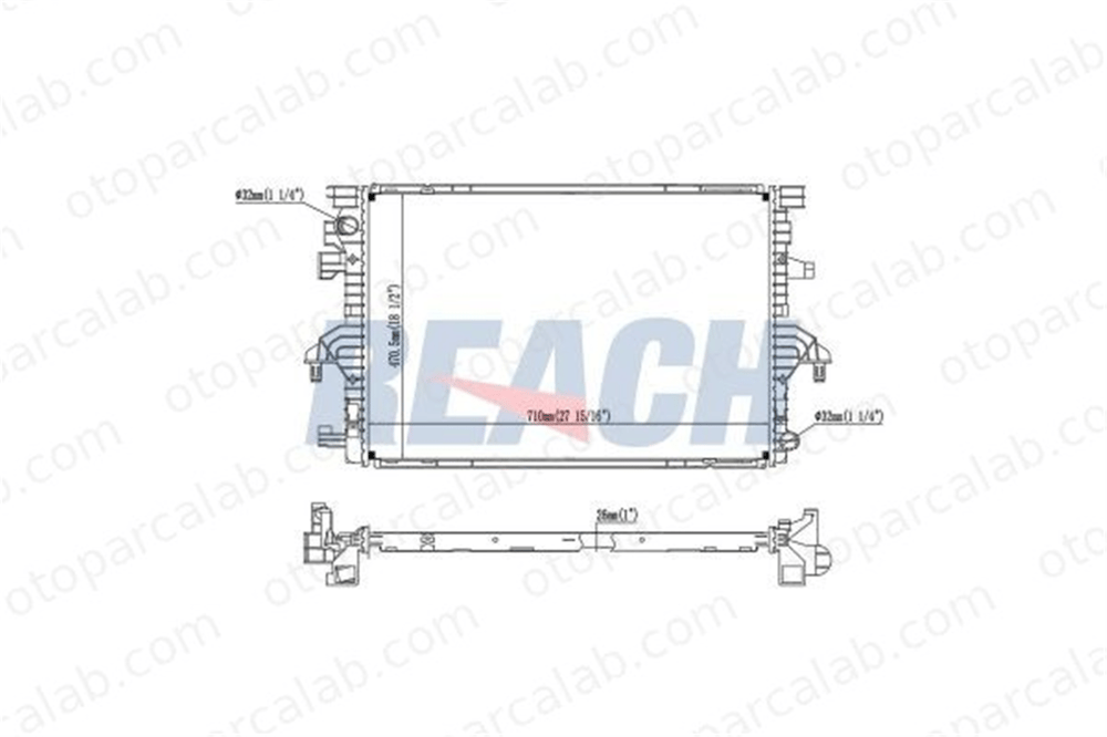 BEHR CR 805 000P Su Radyatörü VW TRANSPORTER T6 / CARAVELLE T6 Minibüs/Otobüs MULTIVAN T6 7E0121253F 7E0121253D