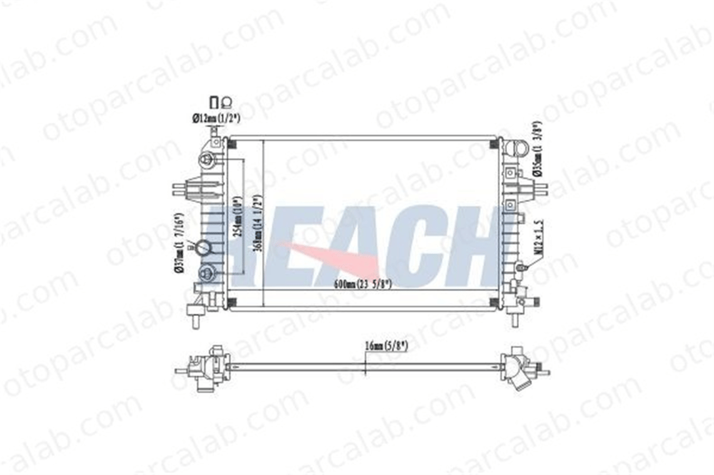 BEHR CR 918 000S Su Radyatörü OPEL ASTRA H ASTRA H Station wagon 13145210 1300265