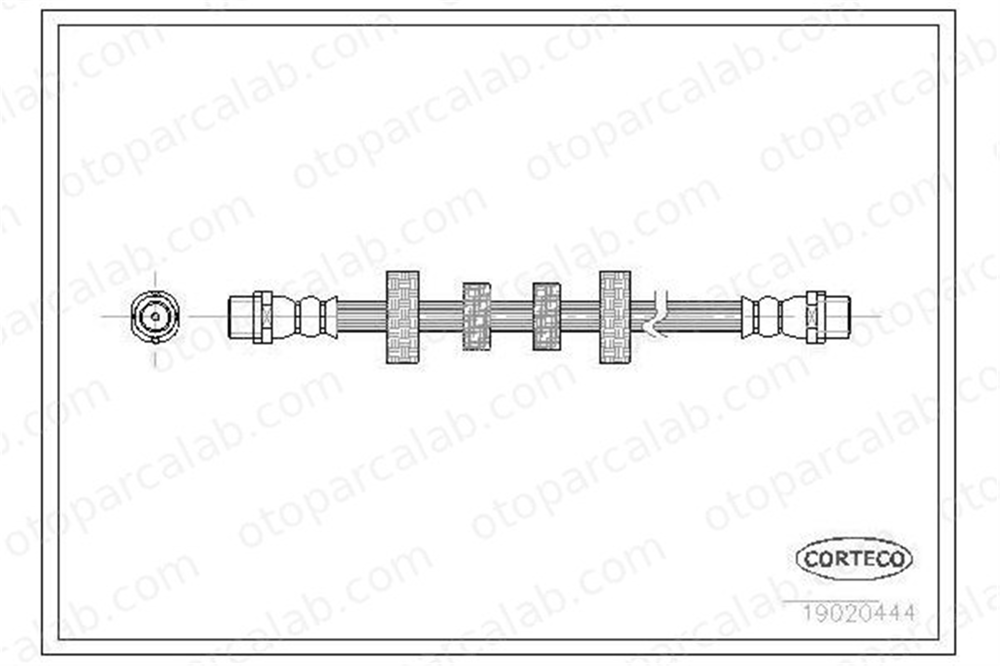 BERSE 6753 Fren Hortumu Ön Sağ veya Sol VW TRANSPORTER T4 Panelvan/Van TRANSPORTER T4 Minibüs/Otobüs 701611701 7D0611701C