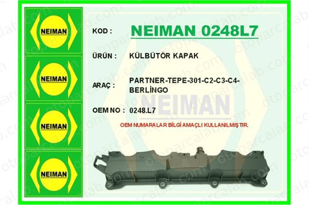 BESCHER 0248L7 Motor Üst Kapağı (Külbütör) PEUGEOT PARTNER Kasa/büyük limuzin CITROËN BERLINGO Kasa/büyük limuzin 248L7 248J7