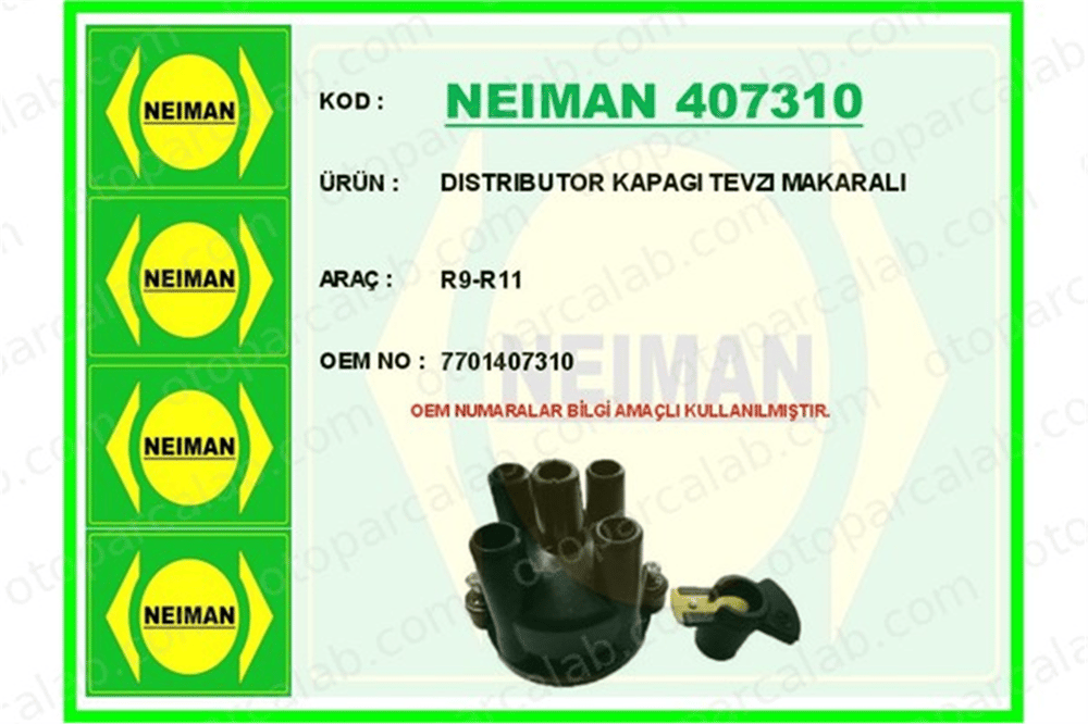 BESCHER 407310 Distribütör Kapağı RENAULT 11 18 Variable 7701407310 5465604