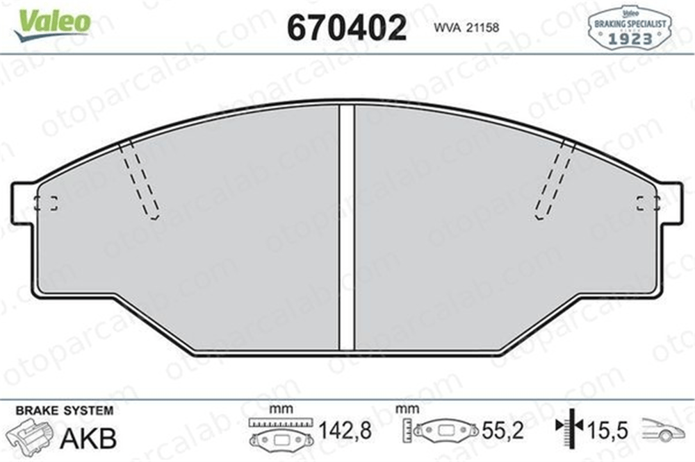 BESER 3414 Fren Disk Balata Ön BEŞER 3414 TOYOTA HIACE IV Minibüs/Otobüs HIACE IV Panelvan/Van 449126130 446505030