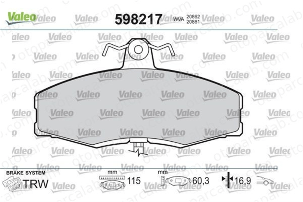 BESER 3429 Fren Disk Balata Ön BEŞER 3429 SKODA FAVORIT FAVORIT Forman 4532247A 4532247