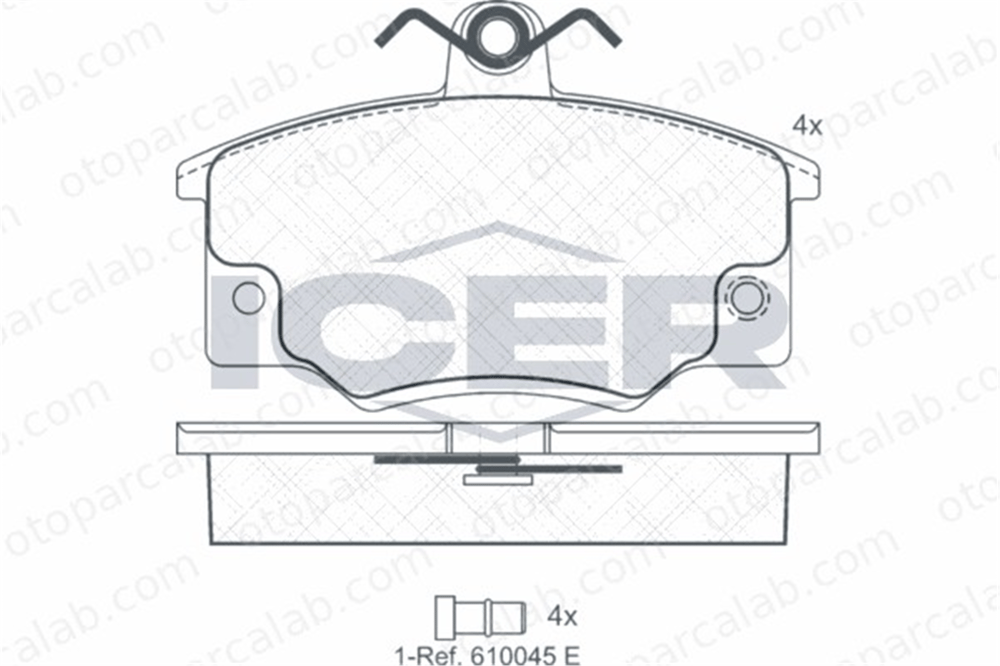 BESER 3468 Fren Disk Balata Ön BEŞER 3468 FIAT ARGENTA 132 5888153 794962