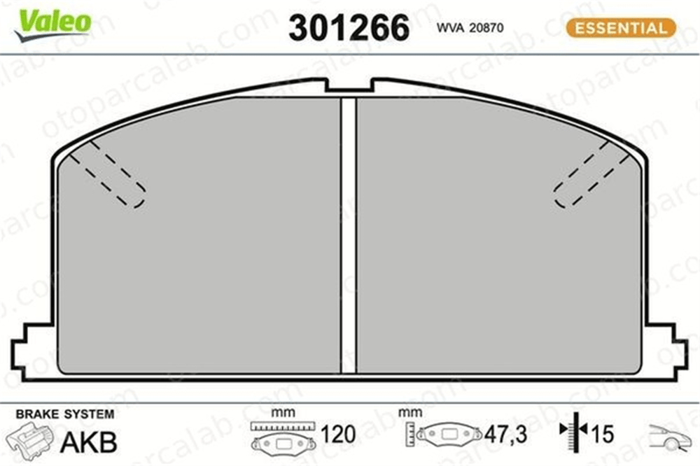BESER 3472 Fren Disk Balata Ön BEŞER 3472 TOYOTA COROLLA COROLLA Liftback 44912019 49112281
