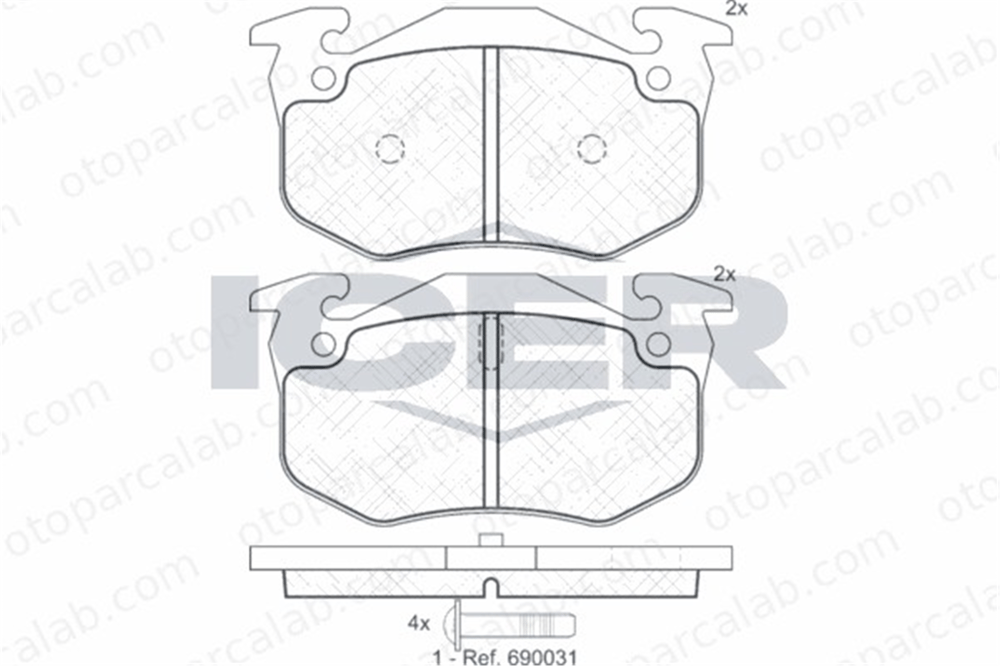BESER 3496 Fren Disk Balata Arka BEŞER 3496 RENAULT 19 II Chamade CLIO I 7701203668 7701203919