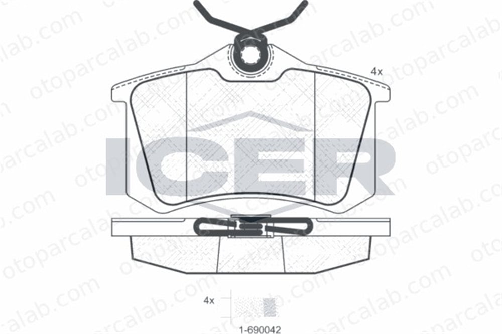 BESER 3529 Fren Disk Balata Arka BEŞER 3529 SEAT LEON AUDI A3 1J0698451H 1K0698451J