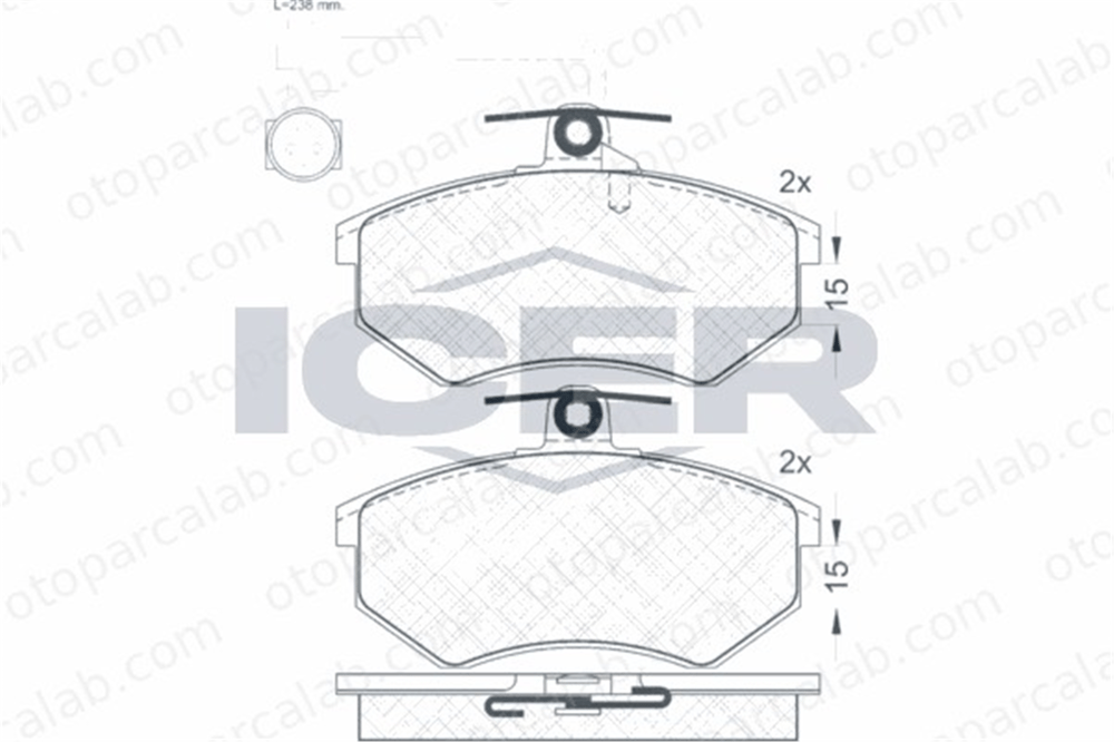 BESER 3649 Fren Disk Balata Ön BEŞER 3649 AUDI 90 B2 80 B2 Sedan 853698151E 853698151A