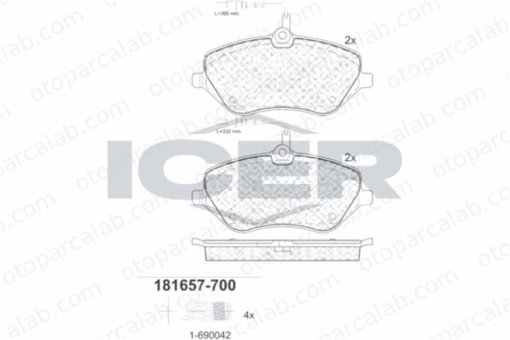 BESER 3940 Fren Disk Balata Ön BEŞER 3940 PEUGEOT 407 SW 407 1611458980 425278