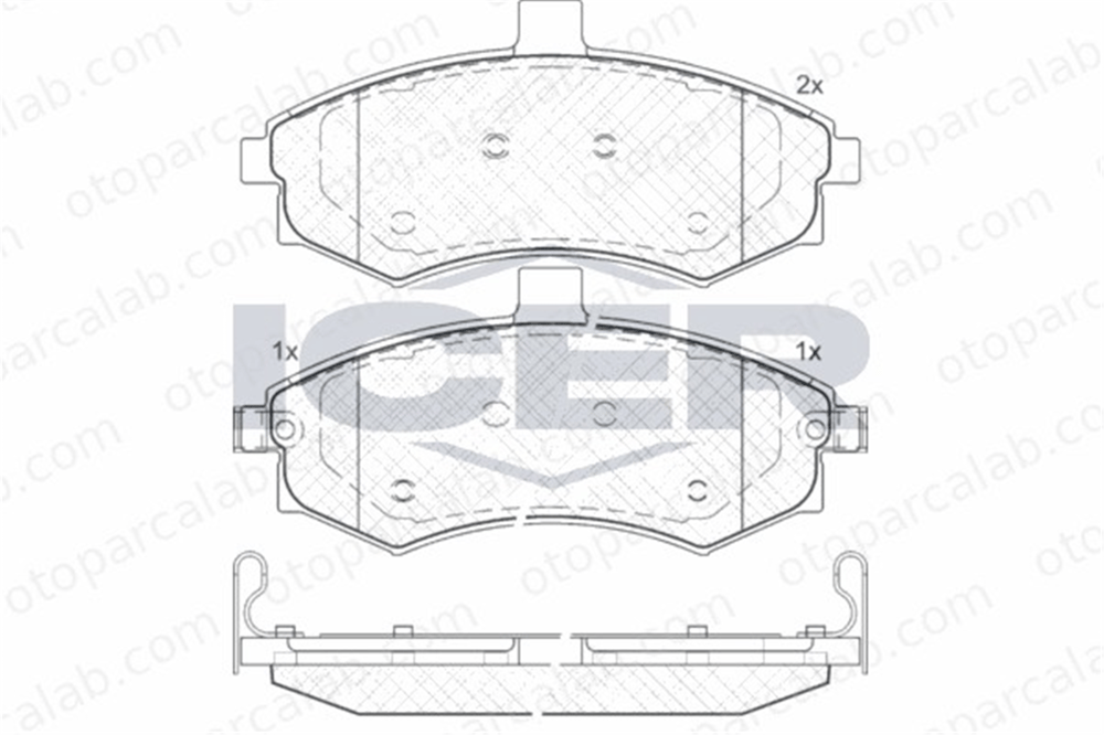 BESER 4001 Fren Disk Balata Ön BEŞER 4001 HYUNDAI ELANTRA III Sedan ELANTRA III 581012FA00 581012FA10