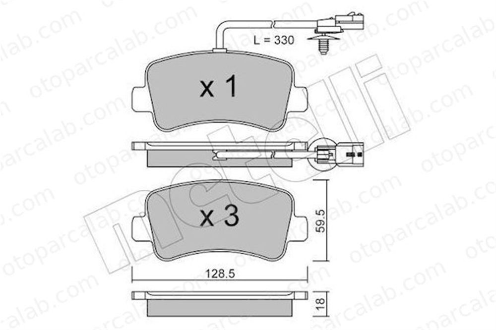BESER 4057 Fren Disk Balata Arka BEŞER 4057 RENAULT MASTER III Panelvan/Van MASTER III Platform şasi 440601147R 440600264R