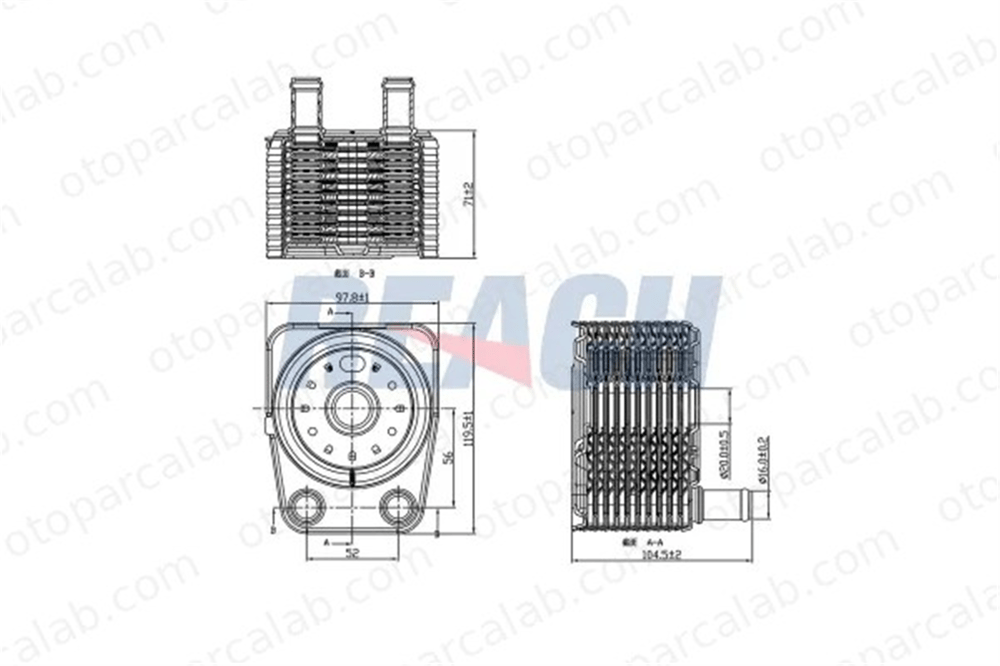 BITAPART BVO240001 Motor Yağ Soğutucu VW PASSAT B6 Variant AUDI A3 38117021C 38117021A