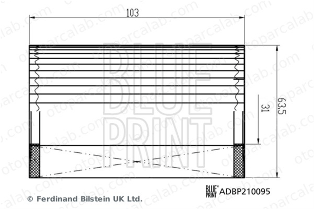 BLUE PRINT ADBP210095 Yağ Filtresi MERCEDES-BENZ SLK 1802809 000 180 28 09