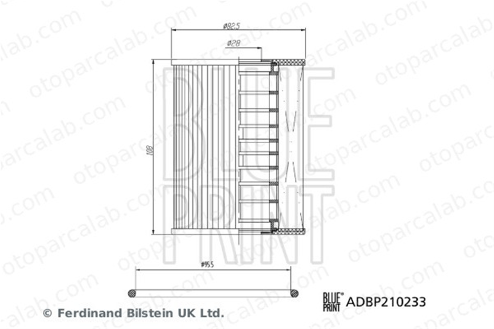BLUE PRINT ADBP210233 Yağ Filtresi PORSCHE 911 911 Cabrio PB115466 0PB115466