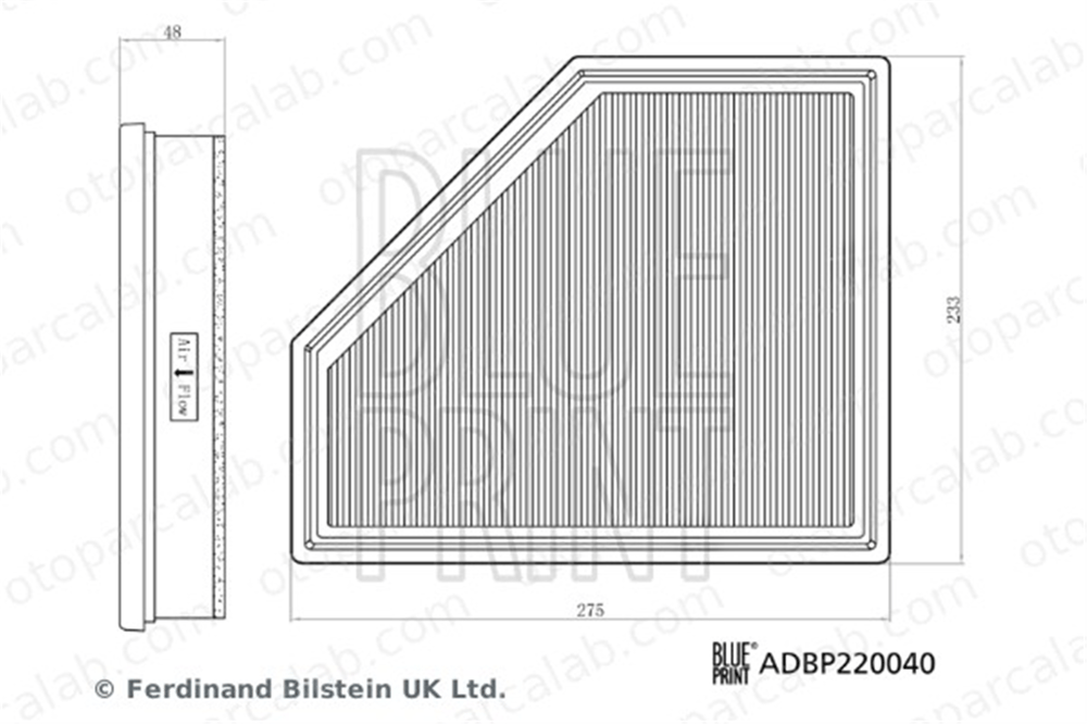 BLUE PRINT ADBP220040 Hava Filtresi BMW 3 3 Touring ADBP220040 13718580429